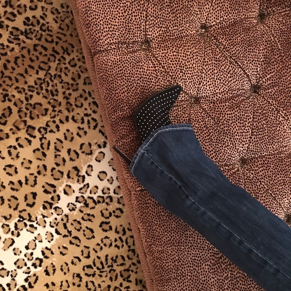 💄RAYE Tori Booties Black studded boots. size 38 7.5 Crystal Diamond Studs Suede - Picture 9 of 16